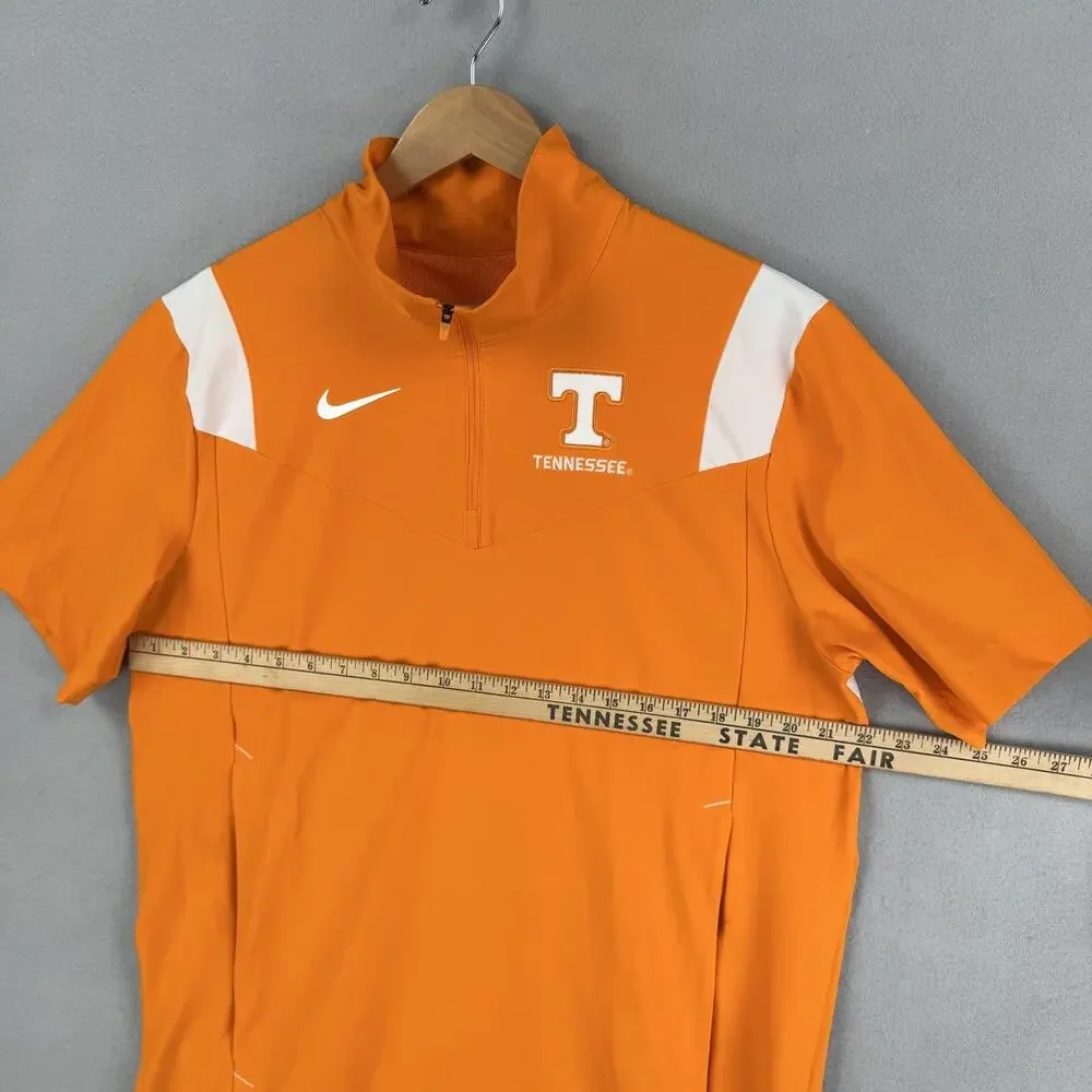 Nike Tennessee Volunteers Shirt Mens Medium Orange NCAA Football 1/4 Zip Top